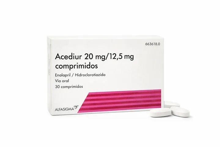 Ацедиур (Acediur) — эналаприл 20 мг + гидрохлоротиазид 12,5 мг, 30 таблеток