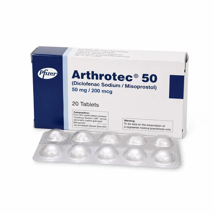 Артротек (Arthrotec) 50 мг/200 мкг — 40 таблеток, покрытых оболочкой