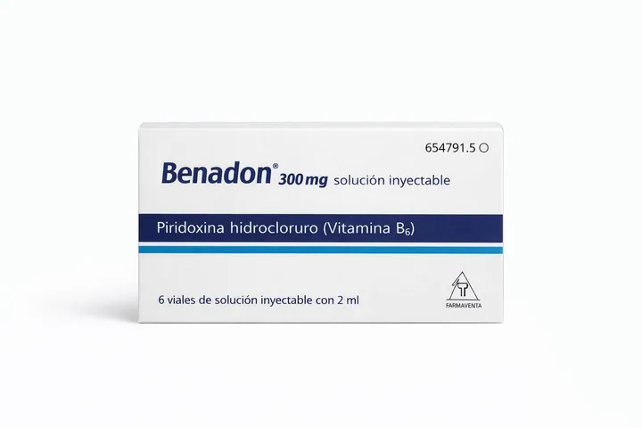 Бенадон (Benadon) — пиридоксин (витамин B6) 300 мг, 6 ампул по 2 мл