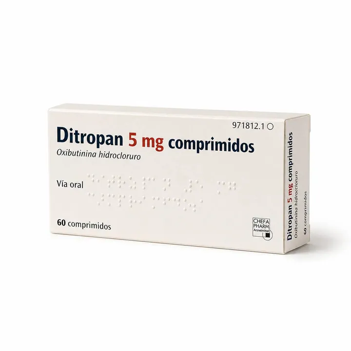 Дитропан (Ditropan) — оксибутинин 5 мг, 60 таблеток