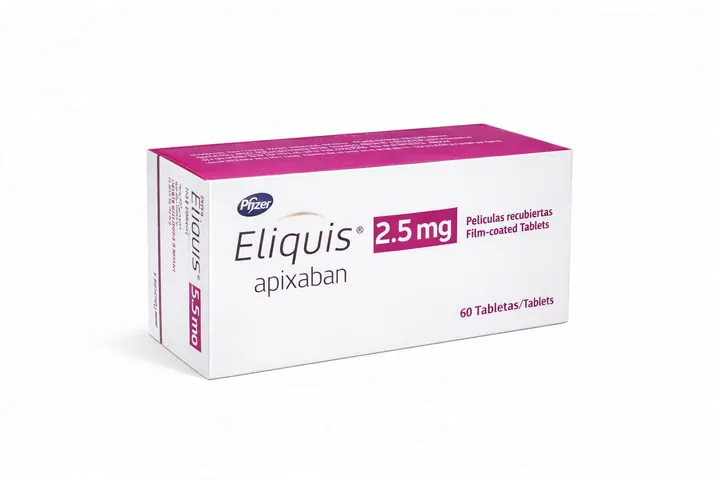 Эликвис (Eliquis) — апиксабан 2,5 мг, 20 таблеток