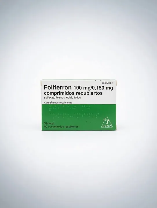 Фолиферрон (Foliferron) — железа фумарат 100 мг + фолиевая кислота 0,150 мг, 30 таблеток, покрытых оболочкой