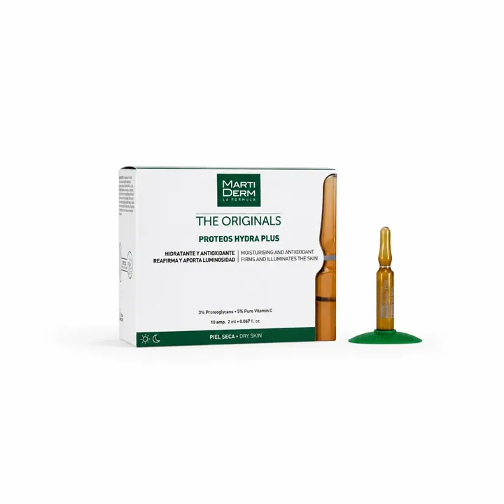 МартиДерм (MartiDerm) Proteos Hydra Plus — протеогликаны и витамин C, ампулы 2 мл