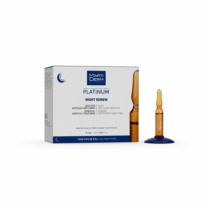 МартиДерм Ночное обновление (MartiDerm Platinum Night Renew) — ампулы с AHA-кислотами, 2 мл