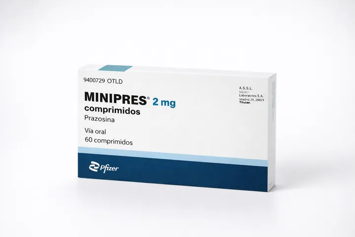 Минипрес (Minipres) — празозин 2 мг, 60 таблеток