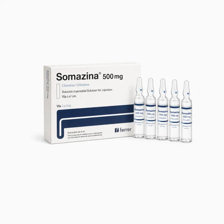 Сомазина (Somazina) — цитиколин 500 мг/4 мл, раствор для инъекций, 10 ампул