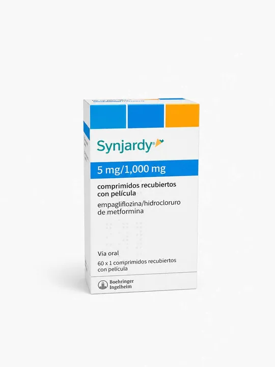 Синжарди (Synjardy) 5/1000 мг — эмпаглифлозин и метформин, 60 таблеток