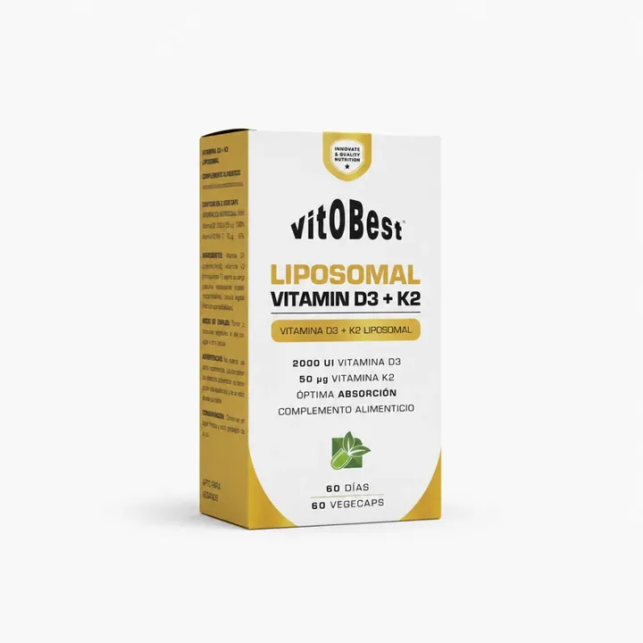 Липосомальный витамин D3 + K2 VitOBest — 2000 МЕ, 60 растительных капсул