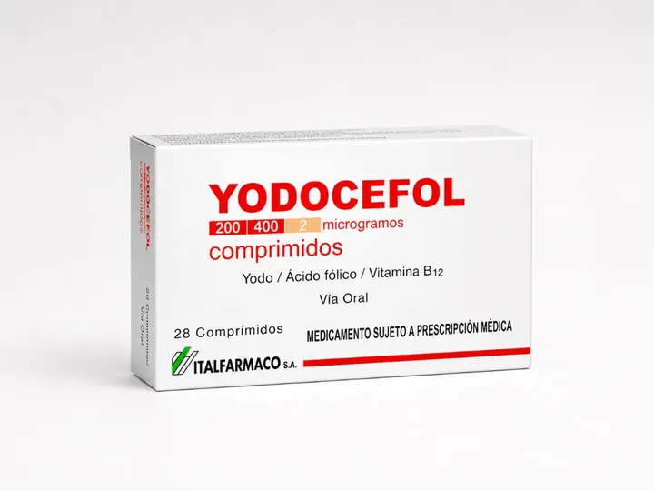 Йодоцефол (Yodocefol) — йод 200 мкг + фолиевая кислота 400 мкг + витамин B12 2 мкг, 28 таблеток